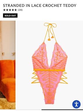 Savage X Fenty Stranded in Lace Teddy